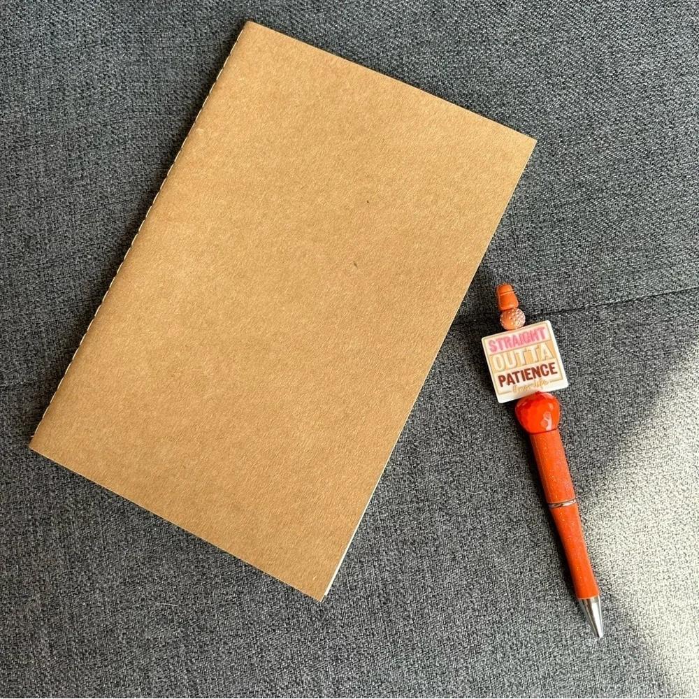 Handcrafted STRAIGHT OUTTA PATIENCE #momlife pen by @illuzion (ORANGE, CREAM)
